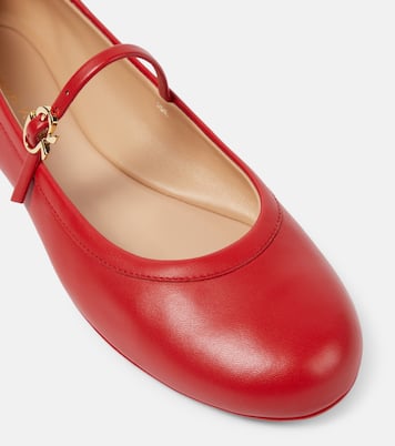 Carla leather Mary Jane flats | Gianvito Rossi