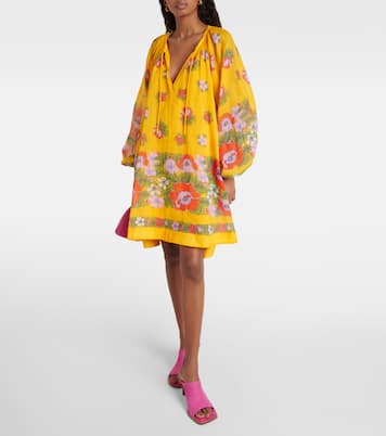 Robe en ramie à fleurs | Alémais