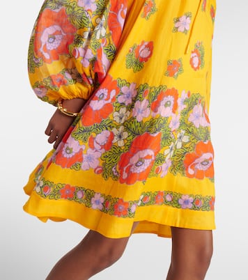 Robe en ramie à fleurs | Alémais