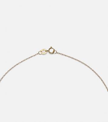 Tiny Emerald Goddess 14kt gold choker with emeralds and diamonds | Stone and Strand