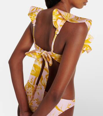 Golden floral bikini | Zimmermann