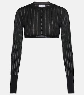 Cropped-Cardigan aus Rippstrick | Alaïa