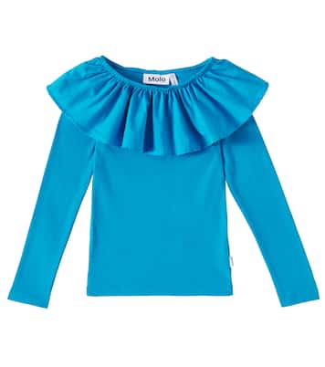 Renate ruffled cotton-blend top | Molo