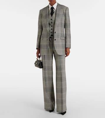 Prince of Wales check wool-blend blazer | Dolce&Gabbana