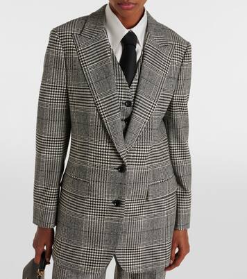 Prince of Wales check wool-blend blazer | Dolce&Gabbana