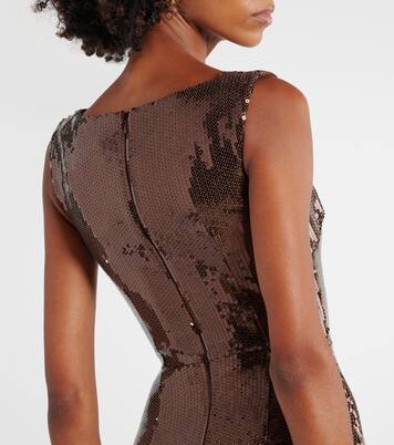 فستان قصير مُزيّن بالترتر | Alex Perry