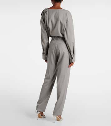 بنطلون من الصوف بقصّة مستقيمة  | Jacques Wei