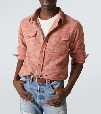 Flower space-dyed cashmere shirt | God's True Cashmere