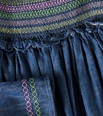 Tallow shirred denim dress | Zimmermann Kids