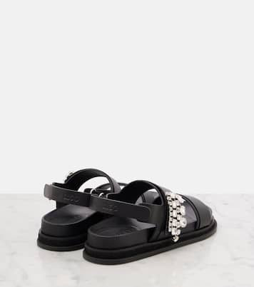 Sandalen Verity aus Leder mit Kristallen | Jimmy Choo