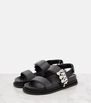 Sandalen Verity aus Leder mit Kristallen | Jimmy Choo
