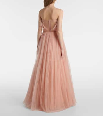 Marinel plissé tulle gown | Costarellos