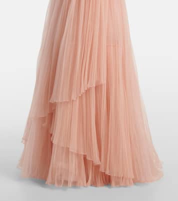 Marinel plissé tulle gown | Costarellos