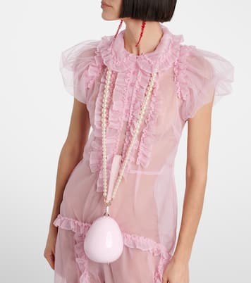 Bolso cruzado Egg Micro con piel | Simone Rocha