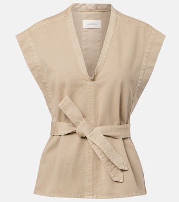 Pull sans manches en denim de coton | Lemaire