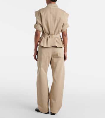 Pull sans manches en denim de coton | Lemaire