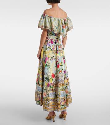 Robe midi Flor Fantástica en coton | Camilla