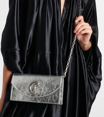 Loubi54 metallic leather clutch | Christian Louboutin