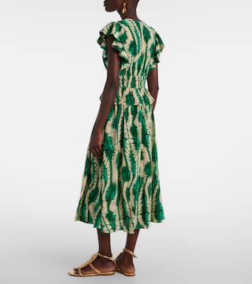 Abito midi Brielle in seta crêpe de chine | Ulla Johnson