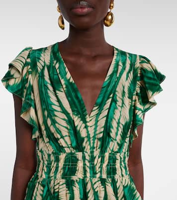 Abito midi Brielle in seta crêpe de chine | Ulla Johnson