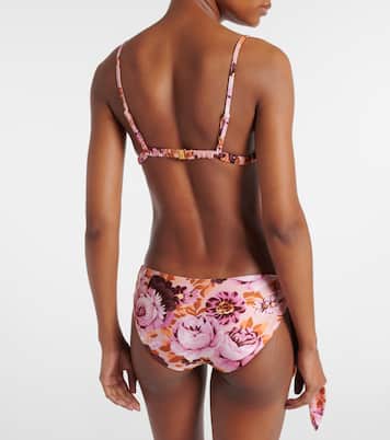 Floral low-rise bikini bottoms  | Chloé