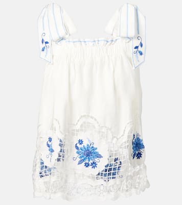 Top Jardin de Rêve aus einem Leinengemisch | Farm Rio