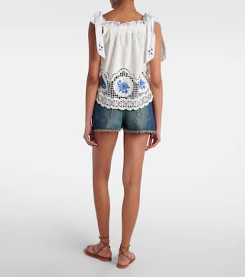 Top Jardin de Rêve aus einem Leinengemisch | Farm Rio