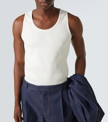 Cotton-blend jersey tank top | Bottega Veneta