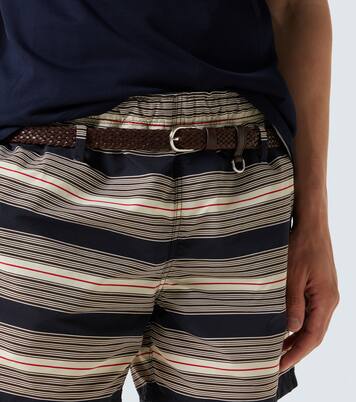 Braided leather belt | Prada