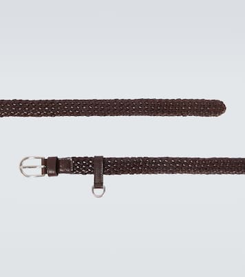 Braided leather belt | Prada