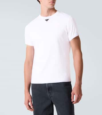 Triangle cotton jersey T-shirt | Prada