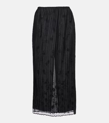 Bestickter Midirock aus Tüll  | Toteme