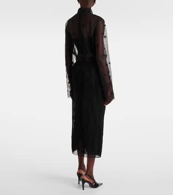 Bestickter Midirock aus Tüll  | Toteme