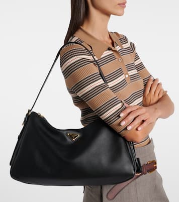 Prada Aimée Large leather shoulder bag | Prada