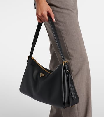 Prada Aimée Large leather shoulder bag | Prada