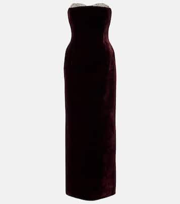 Robe Noélie aus Samt mit Kristallen | The New Arrivals Ilkyaz Ozel