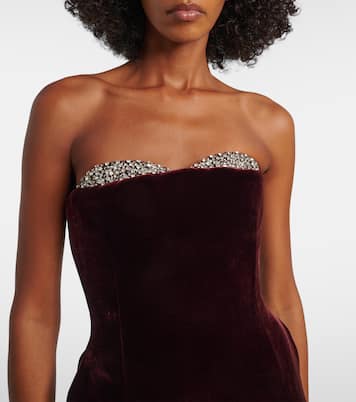 Robe Noélie aus Samt mit Kristallen | The New Arrivals Ilkyaz Ozel