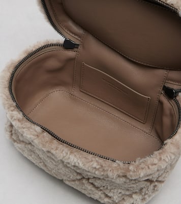 Quilted shearling vanity bag | Brunello Cucinelli