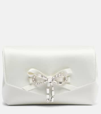 Pochette Soft Bow Mini en satin à ornements | Jimmy Choo