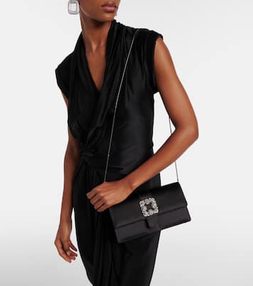 Capri embellished satin clutch | Manolo Blahnik