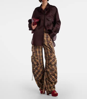 Dalida 140 satin platform mules | Amina Muaddi