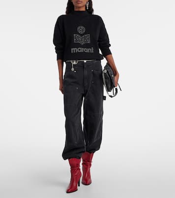 Moby logo cotton-blend fleece sweatshirt | Marant Etoile