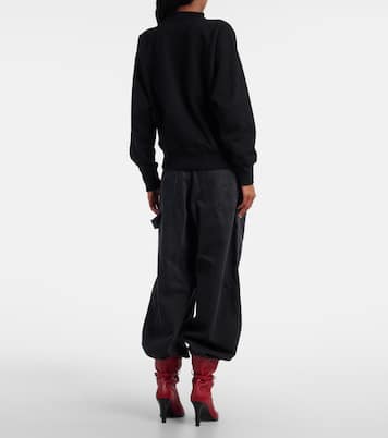 Moby logo cotton-blend fleece sweatshirt | Marant Etoile