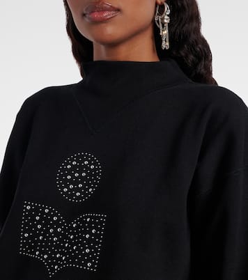 Moby logo cotton-blend fleece sweatshirt | Marant Etoile