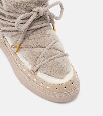 Curly Rock shearling-trimmed leather snow boots | Inuikii