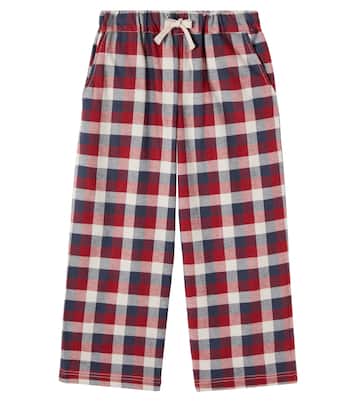Sasha checked cotton pants | Wheat