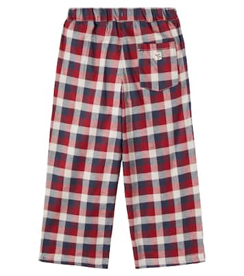 Sasha checked cotton pants | Wheat