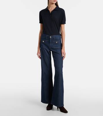 Jeans a gamba larga Lotta Tailorless a vita media | 7 For All Mankind
