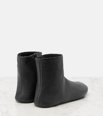 Stella shearling-lined leather ankle boots | The Row