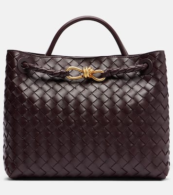 Andiamo Intrecciato Medium leather tote bag | Bottega Veneta